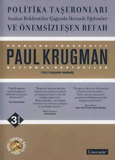 Politika Taşeronları ve Önemsizleşen Refah Azalan Beklentiler Çağında İktisadi Eğilimler Paul Krugman  - Kitap