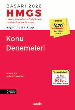 BAŞARI – HMGS Konu Denemeleri Av. Özge Şen, Av. İbrahim Burak Şen  - Kitap