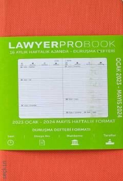 Lawyer Probook Cep Boy Ajanda (16 Aylık) Turuncu Haftalık Avukat Ajandası (8.5*15.5) Lawyer Ajanda 