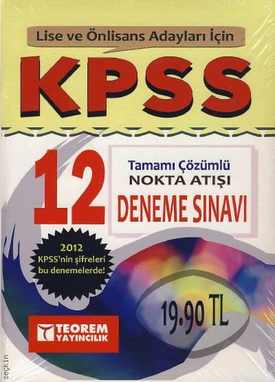 KPSS Tamamı Çözümlü 12 Deneme Sınavı Yazar Belirtilmemiş