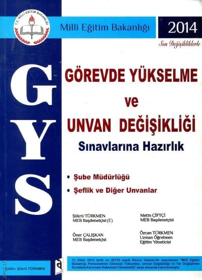 Görevde Yükselme ve Unvan Değişikliği Sınavlarına Hazırlık Şükrü Türkmen  - Kitap