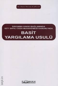 Basit Yargılanma Usulü Deniz Devrim Kaplan