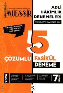 Müessir Adli Hakimlik Denemeleri – Çözümlü Deneme – Mezunlar ve Avukatlar İçin