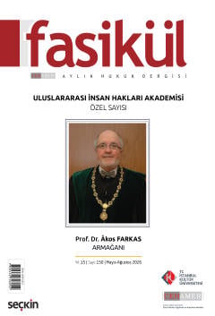 Fasikül Aylık Hukuk Dergisi Sayı: 150 Mayıs – Ağustos 2026 Prof. Dr. Bahri Öztürk 