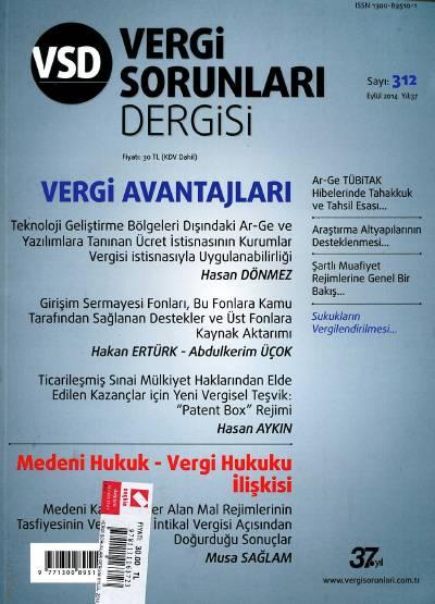 Vergi Sorunları Dergisi Sayı:312 Eylül 2014 Olcay Kolotoğlu 
