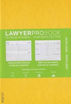 Lawyer Probook Büyük Boy Ajanda (16 Aylık) Sarı 2026