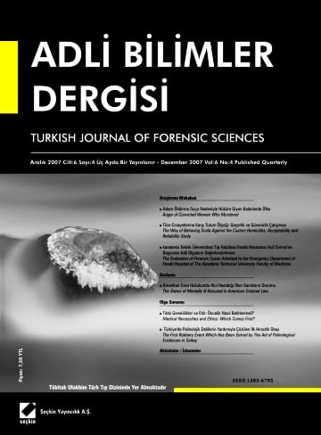 Adli Bilimler Dergisi – Cilt:6 Sayı:4 Aralık 2007 Prof. Dr. İ. Hamit Hancı 