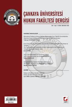 Çankaya Üniversitesi Hukuk Fakültesi Dergisi Cilt:1 Sayı:1 Nisan 2016 Mehmet Turhan