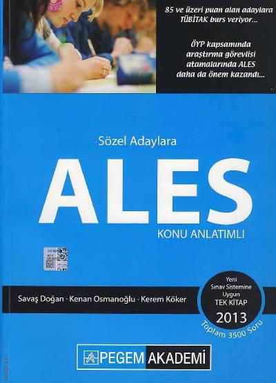 ALES Sözel Konu Anlatımlı 2013 Savaş Doğan, Kenan Osmanoğlu, Kerem Köker  - Kitap