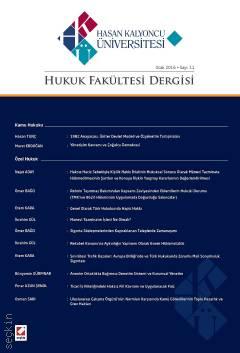 Hasan Kalyoncu Üniversitesi Hukuk Fakültesi Dergisi Sayı:11 Ocak 2016 Etem Kara, İbrahim Gül