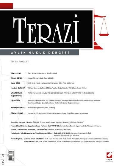 Terazi Aylık Hukuk Dergisi Sayı:56 Nisan 2011 Cemre Kocaçimen