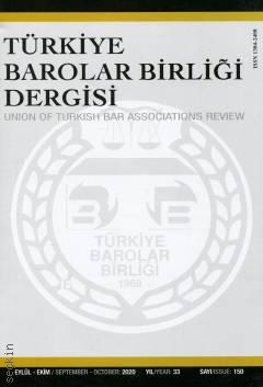 Türkiye Barolar Birliği Dergisi – Sayı:150 Özlem Bilgilioğlu