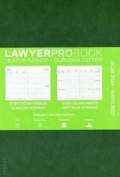 Lawyer Probook Büyük Boy Ajanda (16 Aylık) K. Yeşil 2024 Lawyer Ajanda