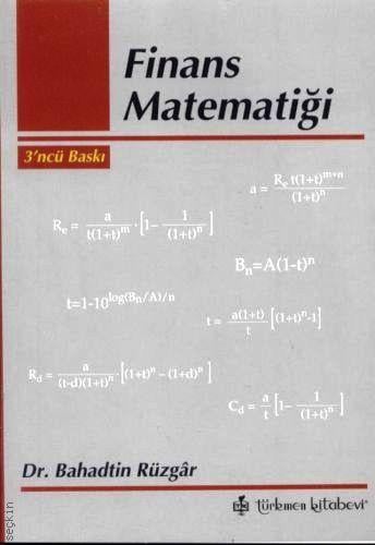 Finans Matematiği Bahaddin Rüzgar  - Kitap
