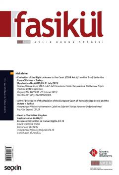 Fasikül Aylık Hukuk Dergisi Sayı: 90 Mayıs 2017 Bahri Öztürk