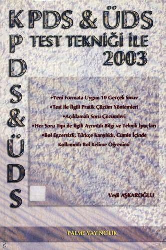 KPDS & ÜDS Test Tekniği Vedi Aşkaroğlu  - Kitap