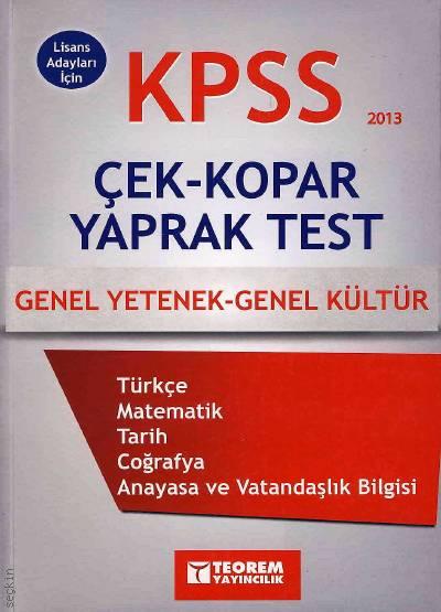 KPSS Genel Yetenek – Genel Kültür Çek Kopar Yaprak Test Yazar Belirtilmemiş  - Kitap