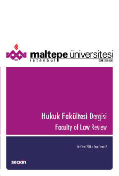Maltepe Üniversitesi Hukuk Fakültesi Dergisi Sayı:2  / 2018 Devrim Ulucan