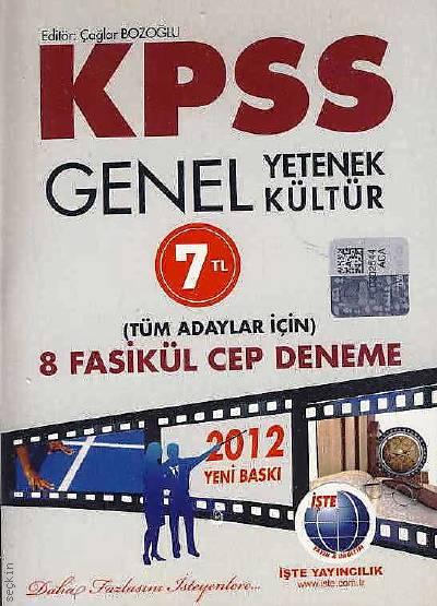 KPSS Genel Yetenek Genel Kültür – 8 Fasikül Cep Deneme Çağlar Bozoğlu  - Kitap