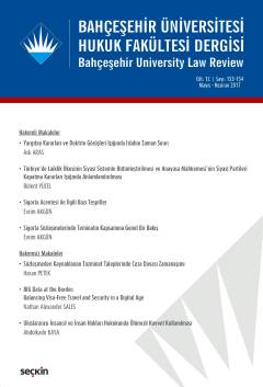 Bahçeşehir Üniversitesi Hukuk Fakültesi Dergisi Cilt:12 Sayı:153 – 154 Mayıs – Haziran 2017 Ceren Zeynep Pirim