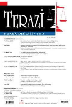 Terazi Hukuk Dergisi Sayı:189 Mayıs 2022 Mutlu Dinç