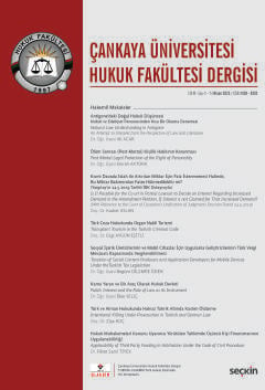 Çankaya Üniversitesi Hukuk Fakültesi Dergisi Cilt:8 Sayı:1 Nisan 2023 Prof. Dr. Cemal Oğuz 