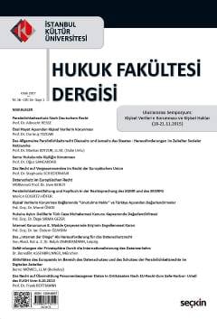 İstanbul Kültür Üniversitesi Hukuk Fakültesi Dergisi Cilt:16 – Sayı:1 Ocak 2017 Nihal Ural Çınar, Nilüfer Köker