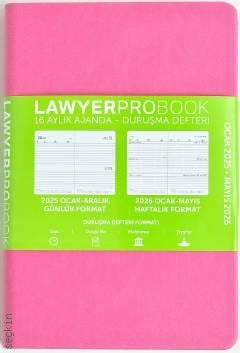 Lawyer Probook Küçük Boy Ajanda (16 Aylık) Pembe 2025 Lawyer Ajanda