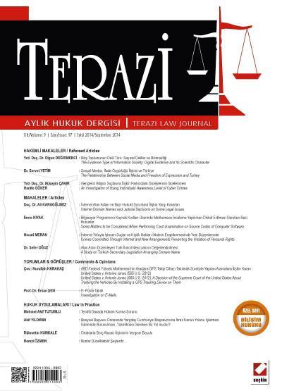 Terazi Aylık Hukuk Dergisi Sayı:97 Eylül 2014 Mutlu Dinç 