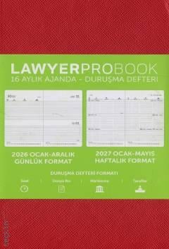 Lawyer Probook Küçük Boy Ajanda (16 Aylık) Kırmızı 2026
