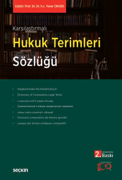 Karşılaştırmalı Hukuk Terimleri Sözlüğü Prof. Dr. Yener Ünver  - Kitap