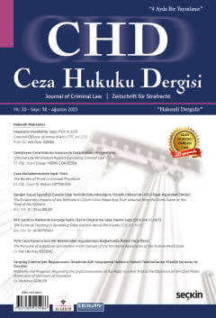 Ceza Hukuku Dergisi Sayı: 58 – Ağustos 2025