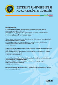 Beykent Üniversitesi Hukuk Fakültesi Dergisi Cilt:12 – Sayı:23 – Haziran 2026 Prof. Dr. Mete Özgür Falcıoğlu 