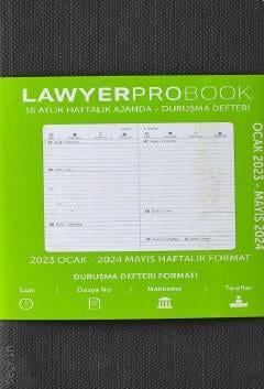 Lawyer Probook Cep Boy Ajanda (16 Aylık) K. Gri Haftalık Avukat Ajandası (8.5*15.5) Lawyer Ajanda 