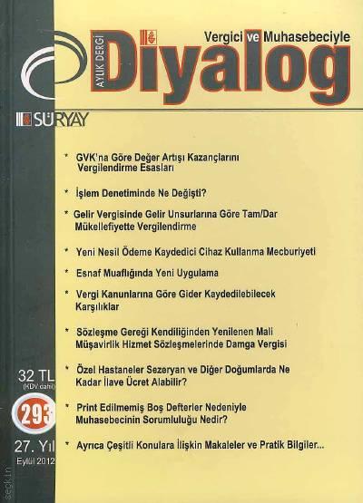 Diyalog Dergisi Sayı:293 Eylül 2012 Süleyman Genç 