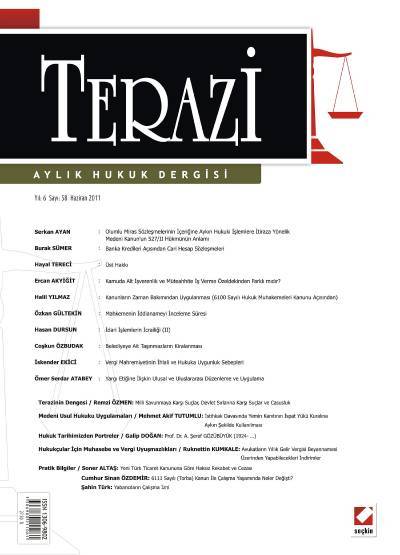 Terazi Aylık Hukuk Dergisi Sayı:58 Haziran 2011 Cemre Kocaçimen