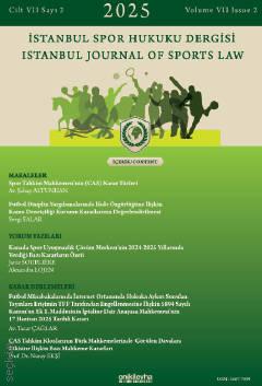 İstanbul Spor Hukuku Dergisi Cilt: 7 Sayı: 2 Prof. Dr. Nuray Ekşi 