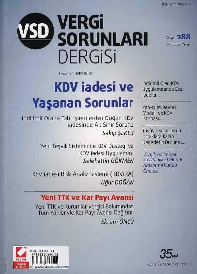 Vergi Sorunları Dergisi Sayı:288 Eylül 2012 Aysel Duman