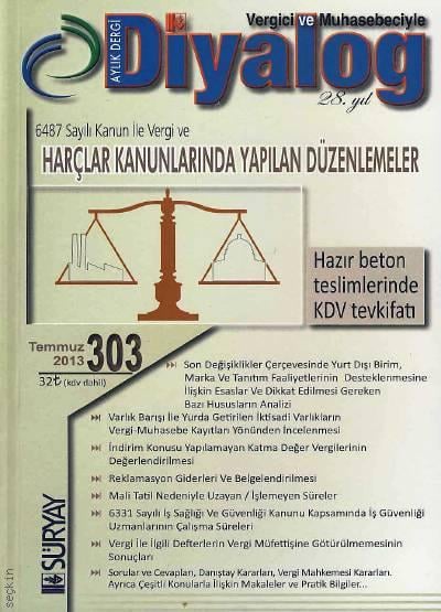Vergici ve Muhasebeciyle Diyalog Dergisi Sayı:303 Temmuz 2013 Süleyman Genç 