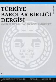 Türkiye Barolar Birliği Dergisi – Sayı: 158