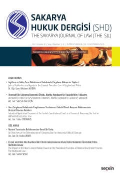 Sakarya Üniversitesi Hukuk Fakültesi Dergisi Cilt:8 – Sayı:1–2 Temmuz–Aralık 2020 Alper Işık