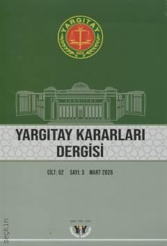 Yargıtay Kararları Dergisi Cilt:52 Sayı:3 Mart 2026 Yargıtay Yayın İşleri 