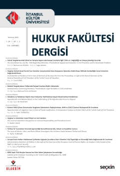 İstanbul Kültür Üniversitesi Hukuk Fakültesi Dergisi Cilt:24 – Sayı:2 Temmuz 2025