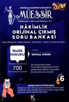 Müessir – Hâkimlik  İdare Hukuku Orijinal Çıkmış Soru Bankası Soysal Aygün