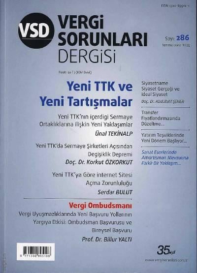 Vergi Sorunları Dergisi Sayı:280 Ocak 2012 Aysel Duman