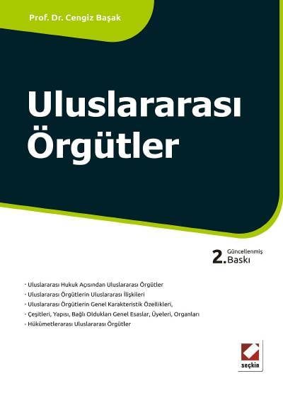 Uluslararası Örgütler Prof. Dr. Cengiz Başak  - Kitap