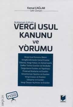 Vergi Usul Kanunu ve Yorumu Kemal Çağlar  - Kitap