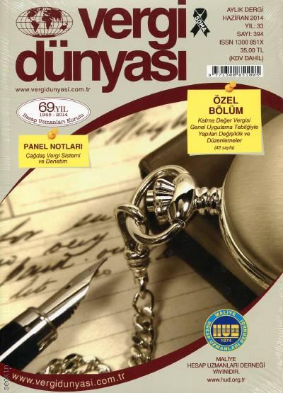 Vergi Dünyası Dergisi Haziran 2014 Mustafa Bedel 