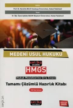 HMGS Medeni Usul Hukuku Tamamı Çözümlü Hazırlık Kitabı Nurettin Bilici