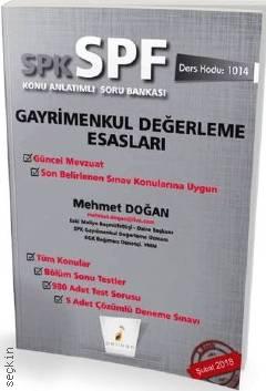 SPK – SPF Gayrimenkul Değerleme Esasları  Konu Anlatımlı Soru Bankası Mehmet Doğan  - Kitap